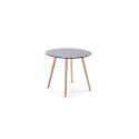 Table à manger ronde design noire 100cm - Alta