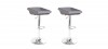 Lot de 2 tabourets de bar en tissu gris - Udine