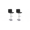 Lot de 2 tabourets de bar rétro capitonnés - Senna