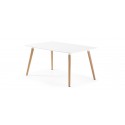 Table à manger rectangulaire design blanche 120cm - Brevik