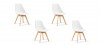 Lot de 4 chaises scandinaves blanches - Bjorn