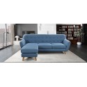 Canapé angle réversible scandinave bleu - Sven