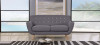 Canapé 2 places scandinave en tissu gris - Nils