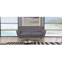 Canapé 2 places scandinave en tissu gris - Nils