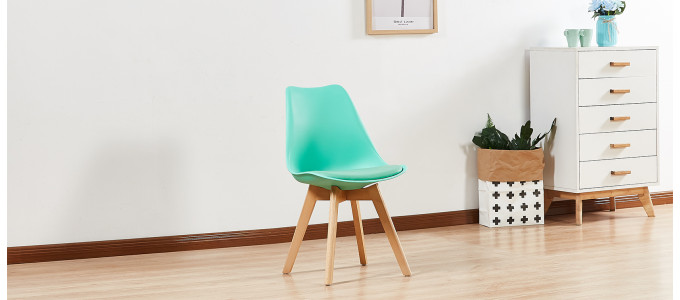 Lot de 4 chaises scandinaves vertes - Bjorn