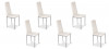 Lot de 6 chaises salle à manger blanches - Lena