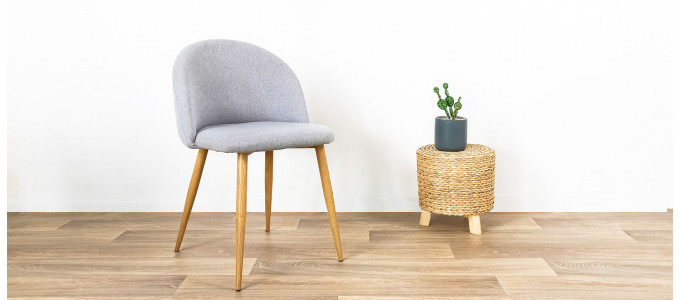 Lot de 4 chaises scandinaves grises - Rossi