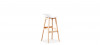 Tabouret de bar scandinave blanc - Bera