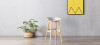 Tabouret de bar scandinave gris - Bera