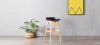 Lot de 2 tabourets de bar scandinaves noirs - Bera