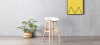 Lot de 4 tabourets de bar scandinaves blancs - Bera