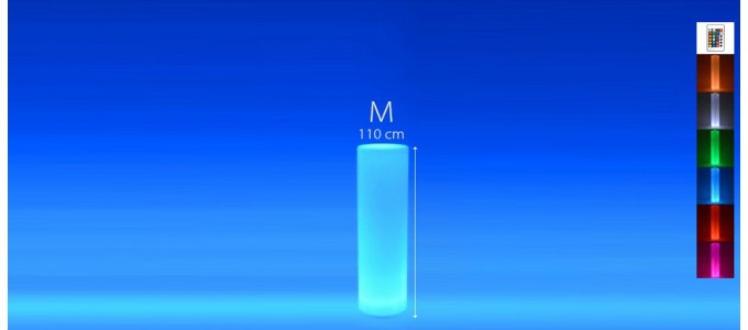 Colonne lumineuse &agrave; LED ronde 110 cm multicolore