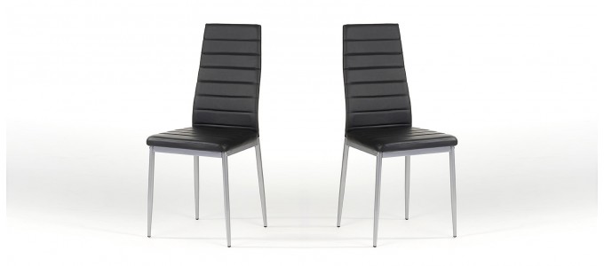 Chaise salle &agrave; manger noire - Lena