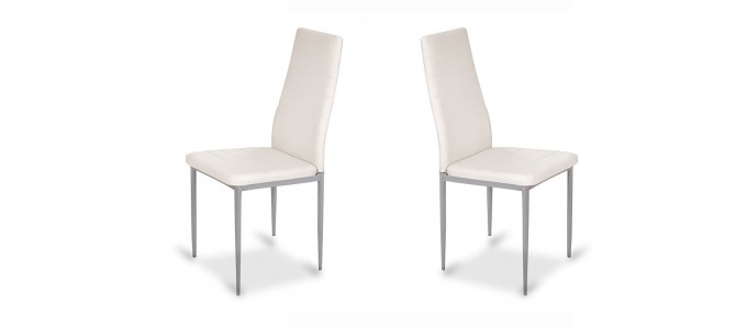 Chaise salle &agrave; manger blanche - Lena