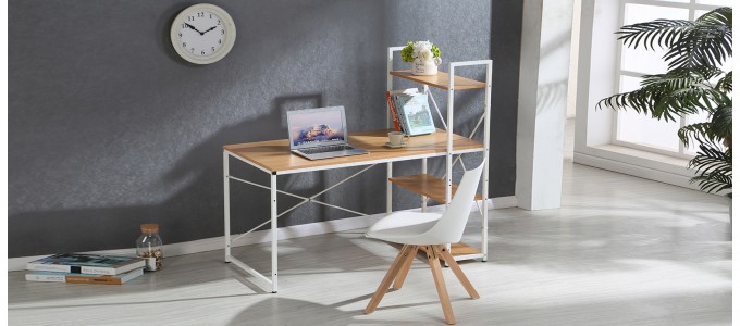Bureau en bois m&eacute;tal blanc - Erevan