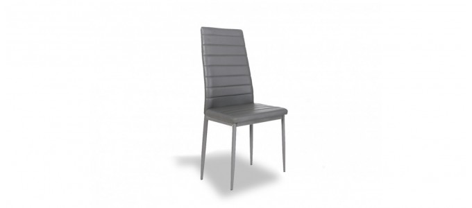 Chaise salle &agrave; manger grise - Lena
