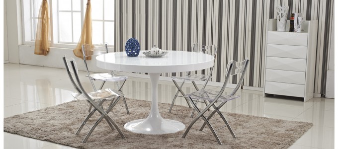 Table &agrave; manger ronde extensible - Isola